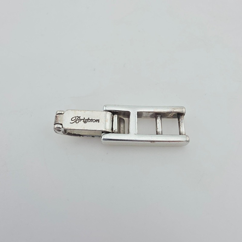 BRIGHTON Bracelet Watch Extension Fold Over Clasp H Link Silver Plate 1.25"